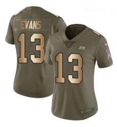 Womens Nike Tampa Bay Buccaneers 13 Mike Evans Limited OliveGold 2017 Salute to Service NFL Jersey Womens Nike Tampa Bay Buccaneers 13 Mike Evans Limited OliveGold 2017 Salute to Service NFL Jersey