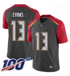 Buccaneers #13 Mike Evans Gray Youth Stitched Football Limited Inverted Legend 100th Season Jersey Buccaneers #13 Mike Evans Gray Youth Stitched Football Limited Inverted Legend 100th Season Jersey