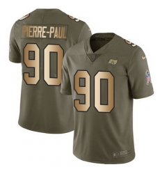 Nike Buccaneers #90 Jason Pierre Paul Olive Gold Youth Stitched NFL Limited 2017 Salute to Service Jersey Nike Buccaneers #90 Jason Pierre Paul Olive Gold Youth Stitched NFL Limited 2017 Salute to Service Jersey