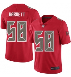 Youth Buccaneers 58 Shaquil Barrett Red Stitched Football Limited Rush Jersey Youth Buccaneers 58 Shaquil Barrett Red Stitched Football Limited Rush Jersey