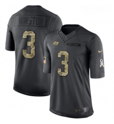 Youth Nike Tampa Bay Buccaneers 3 Jameis Winston Limited Black 2016 Salute to Service NFL Jersey Youth Nike Tampa Bay Buccaneers 3 Jameis Winston Limited Black 2016 Salute to Service NFL Jersey