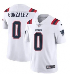 Men New England Patriots 0 Christian Gonzalez White Stitched Vapor Limited Jerseys Men New England Patriots 0 Christian Gonzalez White Stitched Vapor Limited Jerseys