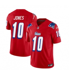 Men New England Patriots 10 Mac Jones Red 2023 F U S E Throwback Limited Stitched Football Jersey Men New England Patriots 10 Mac Jones Red 2023 F U S E Throwback Limited Stitched Football Jersey