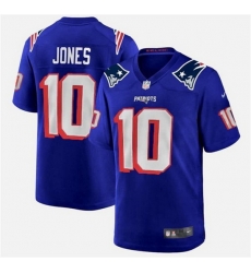 Men New England Patriots 10 Mac Jones Royal Stitched Jersey Men New England Patriots 10 Mac Jones Royal Stitched Jersey
