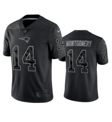 Men New England Patriots 14 Ty Montgomery Black Reflective Limited Stitched Football Jersey Men New England Patriots 14 Ty Montgomery Black Reflective Limited Stitched Football Jersey