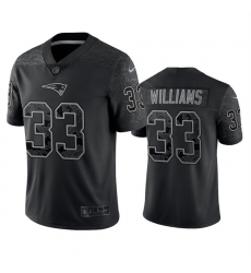 Men New England Patriots 33 Joejuan Williams Black Reflective Limited Stitched Football Jersey Men New England Patriots 33 Joejuan Williams Black Reflective Limited Stitched Football Jersey