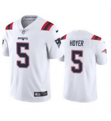 Men New England Patriots 5 Brian Hoyer 2021 White Vapor Untouchable Limited Stitched Jersey Men New England Patriots 5 Brian Hoyer 2021 White Vapor Untouchable Limited Stitched Jersey