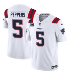 Men New England Patriots 5 Jabrill Peppers White F U S E With 3 Star C Patch Vapor Limited Stitched Football Jersey Men New England Patriots 5 Jabrill Peppers White F U S E With 3 Star C Patch Vapor Limited Stitched Football Jersey