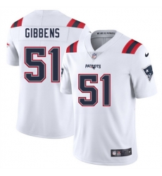 Men New England Patriots 51 Jack Gibbens White 2025 Vapor Limited Stitched Football Jersey Men New England Patriots 51 Jack Gibbens White 2025 Vapor Limited Stitched Football Jersey
