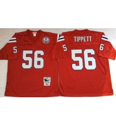 Men New England Patriots 56 Andre Tippett Red M&N Throwback Jersey Men New England Patriots 56 Andre Tippett Red M&N Throwback Jersey