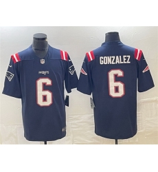 Men New England Patriots 6 Christian Gonzalez Navy Vapor Untouchable Limited Stitched Football Jersey Men New England Patriots 6 Christian Gonzalez Navy Vapor Untouchable Limited Stitched Football Jersey