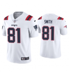 Men New England Patriots 81 Jonnu Smith 2021 White Vapor Untouchable Limited Stitched Jersey Men New England Patriots 81 Jonnu Smith 2021 White Vapor Untouchable Limited Stitched Jersey