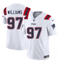 Men New England Patriots 97 Milton Williams White 2025 F U S E Vapor Limited Stitched Football Jersey Men New England Patriots 97 Milton Williams White 2025 F U S E Vapor Limited Stitched Football Jersey