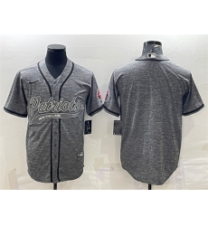 Men New England Patriots Blank Grey With Patch Cool Base Stitched Baseball Jersey Men New England Patriots Blank Grey With Patch Cool Base Stitched Baseball Jersey