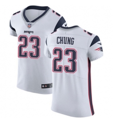 Men Nike Patriots #23 Patrick Chung White Stitched NFL Vapor Untouchable Elite Jersey Men Nike Patriots #23 Patrick Chung White Stitched NFL Vapor Untouchable Elite Jersey
