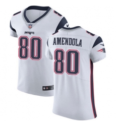 Men Nike Patriots #80 Danny Amendola White Stitched NFL Vapor Untouchable Elite Jersey Men Nike Patriots #80 Danny Amendola White Stitched NFL Vapor Untouchable Elite Jersey