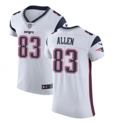 Men Nike Patriots #83 Dwayne Allen White Stitched NFL Vapor Untouchable Elite Jersey Men Nike Patriots #83 Dwayne Allen White Stitched NFL Vapor Untouchable Elite Jersey