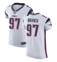 Men Nike Patriots #97 Alan Branch White Stitched NFL Vapor Untouchable Elite Jersey Men Nike Patriots #97 Alan Branch White Stitched NFL Vapor Untouchable Elite Jersey