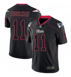 Mens Nike New England Patriots 11 Julian Edelman Limited Lights Out Black Rush NFL Jersey Mens Nike New England Patriots 11 Julian Edelman Limited Lights Out Black Rush NFL Jersey