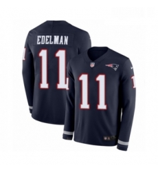 Mens Nike New England Patriots 11 Julian Edelman Limited Navy Blue Therma Long Sleeve NFL Jersey Mens Nike New England Patriots 11 Julian Edelman Limited Navy Blue Therma Long Sleeve NFL Jersey