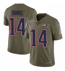 Mens Nike New England Patriots 14 Brandin Cooks Limited Olive 2017 Salute to Service NFL Jersey Mens Nike New England Patriots 14 Brandin Cooks Limited Olive 2017 Salute to Service NFL Jersey