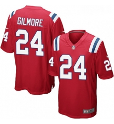 Mens Nike New England Patriots 24 Stephon Gilmore Game Red Alternate NFL Jersey Mens Nike New England Patriots 24 Stephon Gilmore Game Red Alternate NFL Jersey