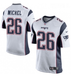 Mens Nike New England Patriots 26 Sony Michel Game White NFL Jersey Mens Nike New England Patriots 26 Sony Michel Game White NFL Jersey