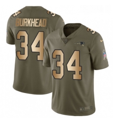 Mens Nike New England Patriots 34 Rex Burkhead Limited OliveGold 2017 Salute to Service NFL Jersey Mens Nike New England Patriots 34 Rex Burkhead Limited OliveGold 2017 Salute to Service NFL Jersey