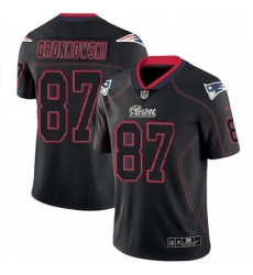 Mens Nike New England Patriots 87 Rob Gronkowski Limited Lights Out Black Rush NFL Jersey Mens Nike New England Patriots 87 Rob Gronkowski Limited Lights Out Black Rush NFL Jersey