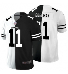 New England Patriots 11 Julian Edelman Men Black V White Peace Split Nike Vapor Untouchable Limited NFL Jersey New England Patriots 11 Julian Edelman Men Black V White Peace Split Nike Vapor Untouchable Limited NFL Jersey