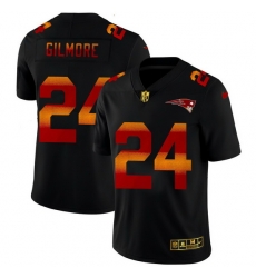 New England Patriots 24 Stephon Gilmore Men Black Nike Red Orange Stripe Vapor Limited NFL Jersey New England Patriots 24 Stephon Gilmore Men Black Nike Red Orange Stripe Vapor Limited NFL Jersey