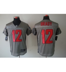 Nike New England Patriots 12 Tom Brady Grey Elite Shadow NFL Jersey Nike New England Patriots 12 Tom Brady Grey Elite Shadow NFL Jersey