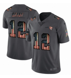 Nike Patriots 12 Tom Brady 2019 Salute To Service USA Flag Fashion Limited Jersey Nike Patriots 12 Tom Brady 2019 Salute To Service USA Flag Fashion Limited Jersey