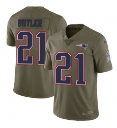 Nike Patriots #21 Malcolm Butler Olive Mens Stitched NFL Limited 2017 Salute To Service Jersey Nike Patriots #21 Malcolm Butler Olive Mens Stitched NFL Limited 2017 Salute To Service Jersey