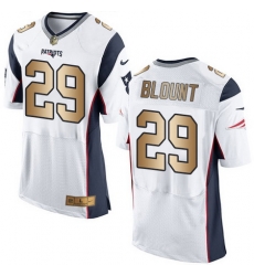 Nike Patriots #29 LeGarrette Blount White Mens Stitched NFL New Elite Gold Jersey Nike Patriots #29 LeGarrette Blount White Mens Stitched NFL New Elite Gold Jersey