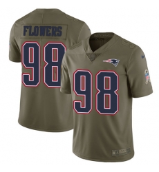 Nike Patriots #98 Trey Flowers Olive Mens Stitched NFL Limited 2017 Salute To Service Jersey Nike Patriots #98 Trey Flowers Olive Mens Stitched NFL Limited 2017 Salute To Service Jersey
