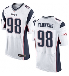 Nike Patriots #98 Trey Flowers White Mens Stitched NFL Elite Jersey Nike Patriots #98 Trey Flowers White Mens Stitched NFL Elite Jersey