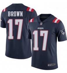 Patriots 17 Antonio Brown Navy Blue Men Stitched Football Limited Rush Jersey Patriots 17 Antonio Brown Navy Blue Men Stitched Football Limited Rush Jersey