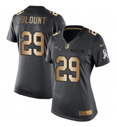 Nike Patriots #29 LeGarrette Blount Black Womens Stitched NFL Limited Gold Salute to Service Jersey Nike Patriots #29 LeGarrette Blount Black Womens Stitched NFL Limited Gold Salute to Service Jersey