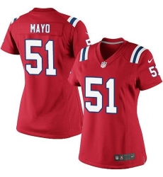 Nike Patriots #51 Jerod Mayo Red Alternate Womens Stitched NFL Elite Jersey Nike Patriots #51 Jerod Mayo Red Alternate Womens Stitched NFL Elite Jersey