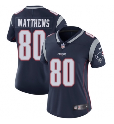 Nike Patriots #80 Jordan Matthews Navy Blue Team Color Womens Stitched NFL Vapor Untouchable Limited Jersey Nike Patriots #80 Jordan Matthews Navy Blue Team Color Womens Stitched NFL Vapor Untouchable Limited Jersey