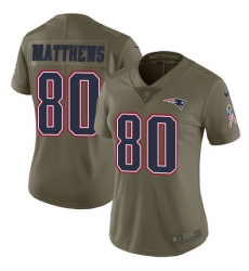 Nike Patriots #80 Jordan Matthews Olive Womens Stitched NFL Limited 2017 Salute to Service Jersey Nike Patriots #80 Jordan Matthews Olive Womens Stitched NFL Limited 2017 Salute to Service Jersey