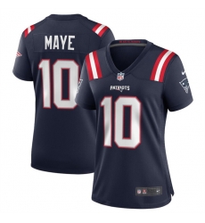 Women New England Patriots 10 Drake Maye 2024 Draft Navy Stitched Jersey Women New England Patriots 10 Drake Maye 2024 Draft Navy Stitched Jersey