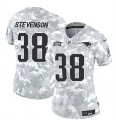 Women New England Patriots 38 Rhamondre Stevenson 2024 F U S E Arctic Camo Salute To Service Limited Stitched Jersey Women New England Patriots 38 Rhamondre Stevenson 2024 F U S E Arctic Camo Salute To Service Limited Stitched Jersey