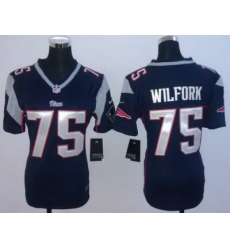 Women Nike New England Patriots 75 Vince Wilfork Blue NFL Jerseys Women Nike New England Patriots 75 Vince Wilfork Blue NFL Jerseys