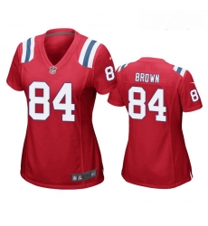 Women Nike New England Patriots 84 Antonio Brown Red Game Jersey Women Nike New England Patriots 84 Antonio Brown Red Game Jersey