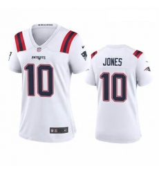 Women Nike New England Patriots Mac Jones White Vapor Limited Jersey Women Nike New England Patriots Mac Jones White Vapor Limited Jersey
