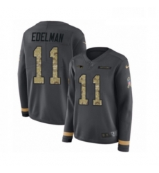 Womens Nike New England Patriots 11 Julian Edelman Limited Black Salute to Service Therma Long Sleeve NFL Jersey Womens Nike New England Patriots 11 Julian Edelman Limited Black Salute to Service Therma Long Sleeve NFL Jersey
