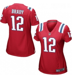 Womens Nike New England Patriots 12 Tom Brady Game Red Alternate NFL Jersey Womens Nike New England Patriots 12 Tom Brady Game Red Alternate NFL Jersey