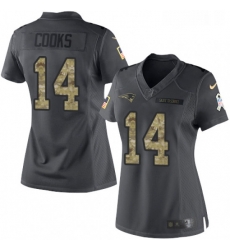 Womens Nike New England Patriots 14 Brandin Cooks Limited Black 2016 Salute to Service NFL Jersey Womens Nike New England Patriots 14 Brandin Cooks Limited Black 2016 Salute to Service NFL Jersey